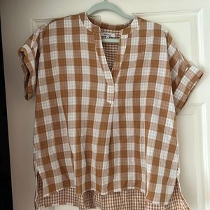 Madewell gingham blouse